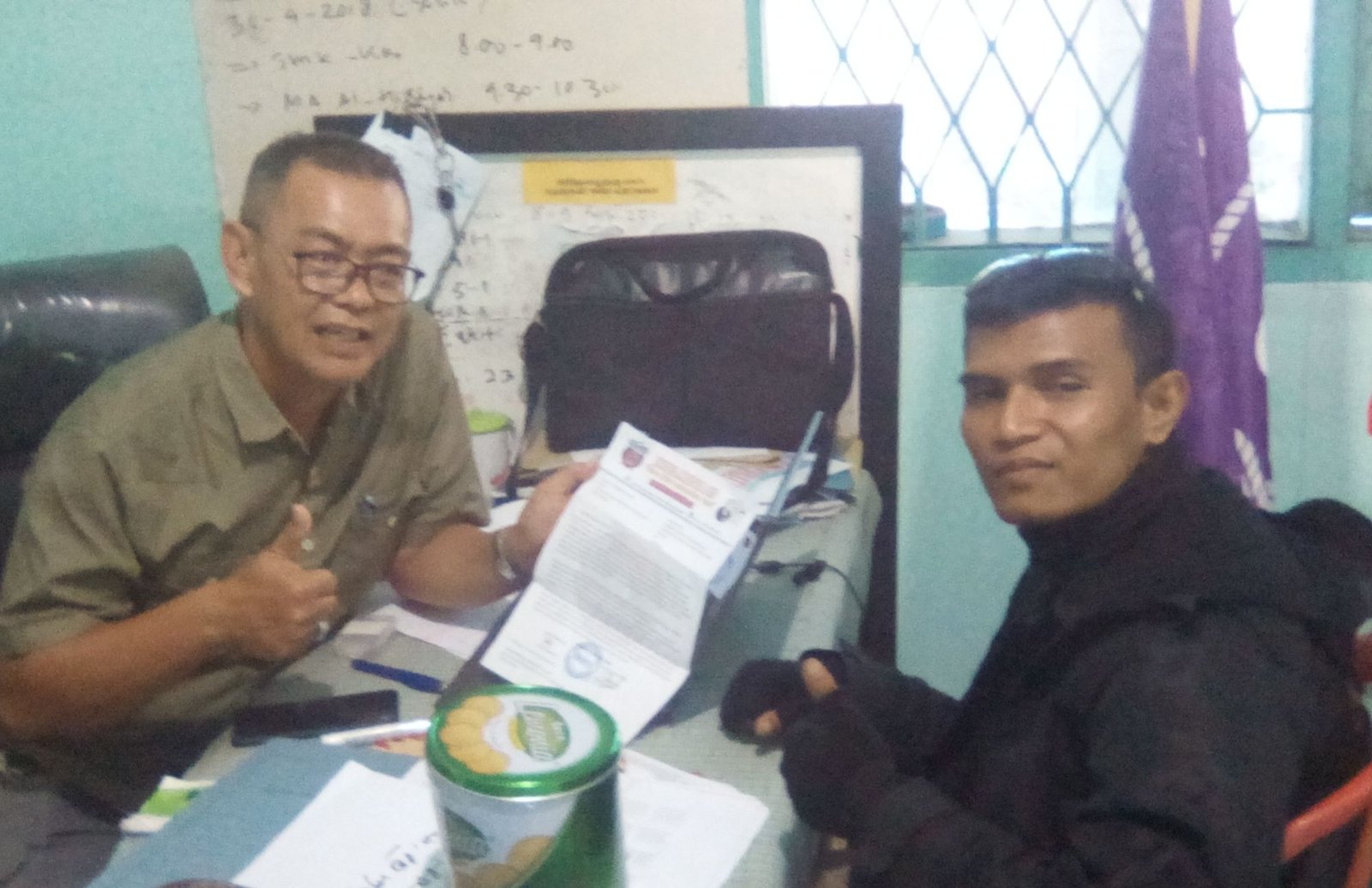 Kepsek SMPN 1 CIBADAK Terima Kunjungan Media Cyber