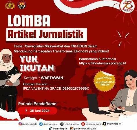Masyarakat Diminta Ramaikan Lomba HUT Bhayangkara 2024