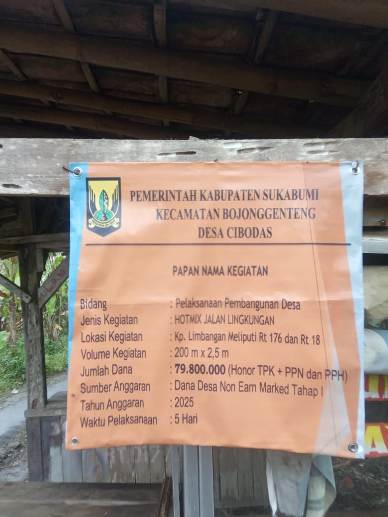 Manfaatkan Dana Desa, Pemdes Cibodas Bangun Jalan Hotmix sepanjang 200m x 2,5m